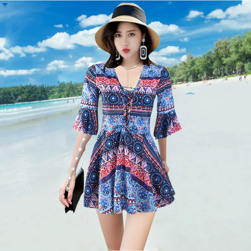 Раздельный купальник, fitted, плюс сайз, европейский стиль