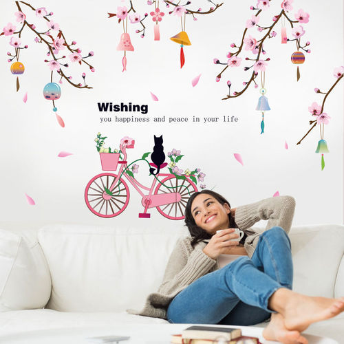 Door sticker window display kindergarten bedroom living room background decoration removable PVC combination to create