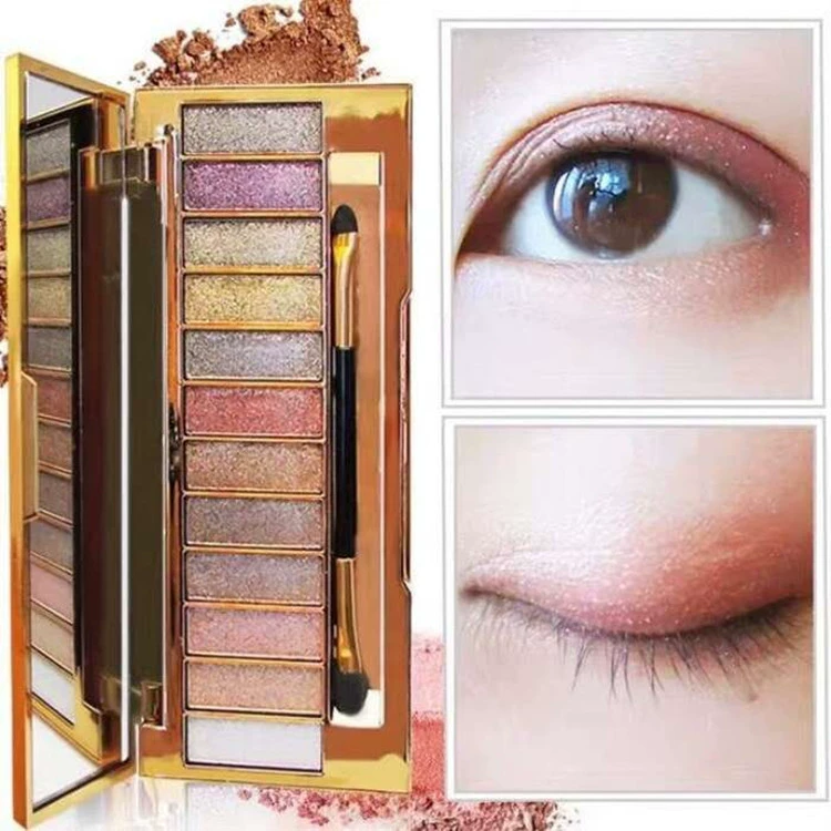 维尼小熊 Тени для век Shiny eye shadow, палетка теней, праймер под макияж, 12 цветов, (Physicals)