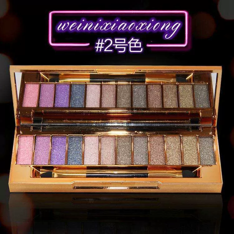 维尼小熊 Тени для век Shiny eye shadow, палетка теней, праймер под макияж, 12 цветов, (Physicals)