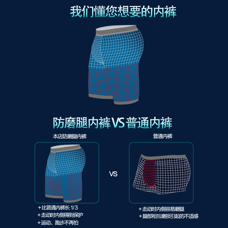 Elemento olímpico apretado ropa interior deportiva alargada pierna resistente al desgaste boxeadores transpirables de los hombres más tamaño pantalones cortos transpirables