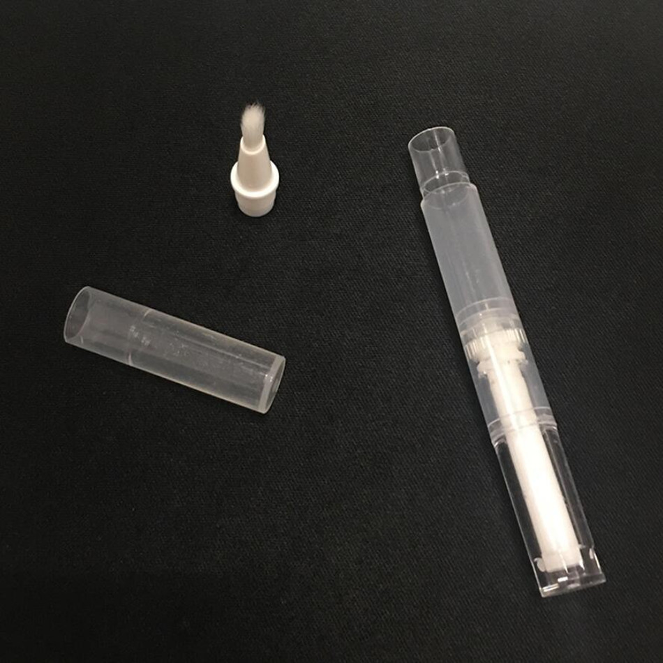 3ML plástico pluma rotatoria del diente del clavo cepillo de pelo corrector pluma de dientes de mascotas PP tubo de plástico vacío Generación de pelo