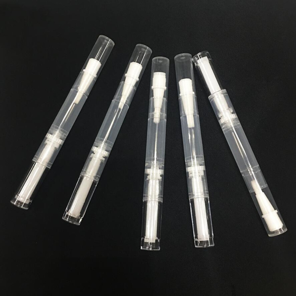 3ML plástico pluma rotatoria del diente del clavo cepillo de pelo corrector pluma de dientes de mascotas PP tubo de plástico vacío Generación de pelo