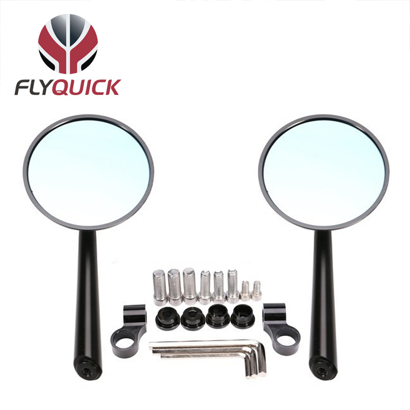 Flyquick transfronteriza Venta caliente motocicleta clásico redondo modificado espejo retrovisor scooter de coche eléctrico aplicable