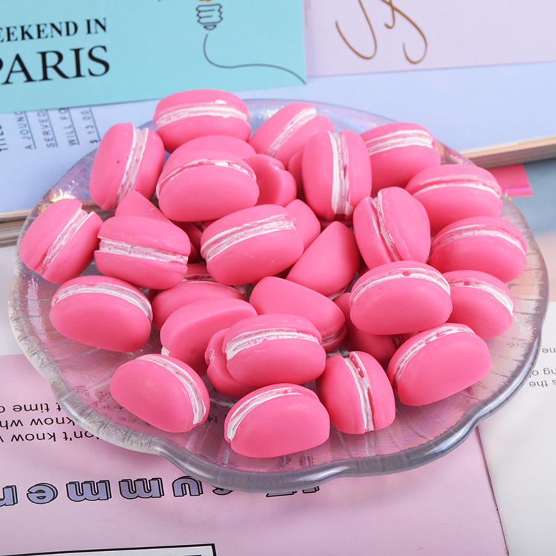 Simulación comida y juego de medio lado macaron resina accesorios de bricolaje pegamento de crema accesorios pequeños accesorios de bricolaje accesorios de resina accesorios pequeños