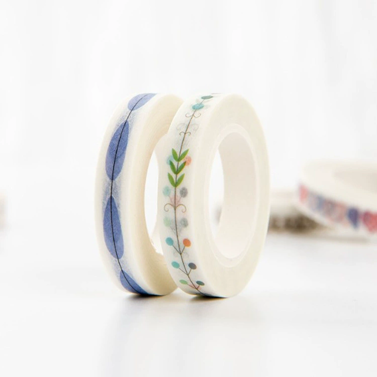 Декоративная лента Washi для скрепок, наклейки для планировщика, печатные дизайны, 4×0.7 см, ассортимент