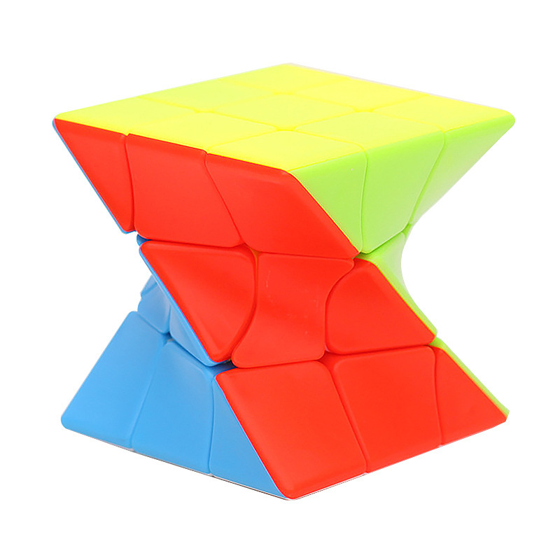 Zcube Twisted Third-Order Rubik's Cube Colorful Assembled 3-Order Special-Shaped Solid Colorful Rubik's Cube Fun Educational Toys Wholesale