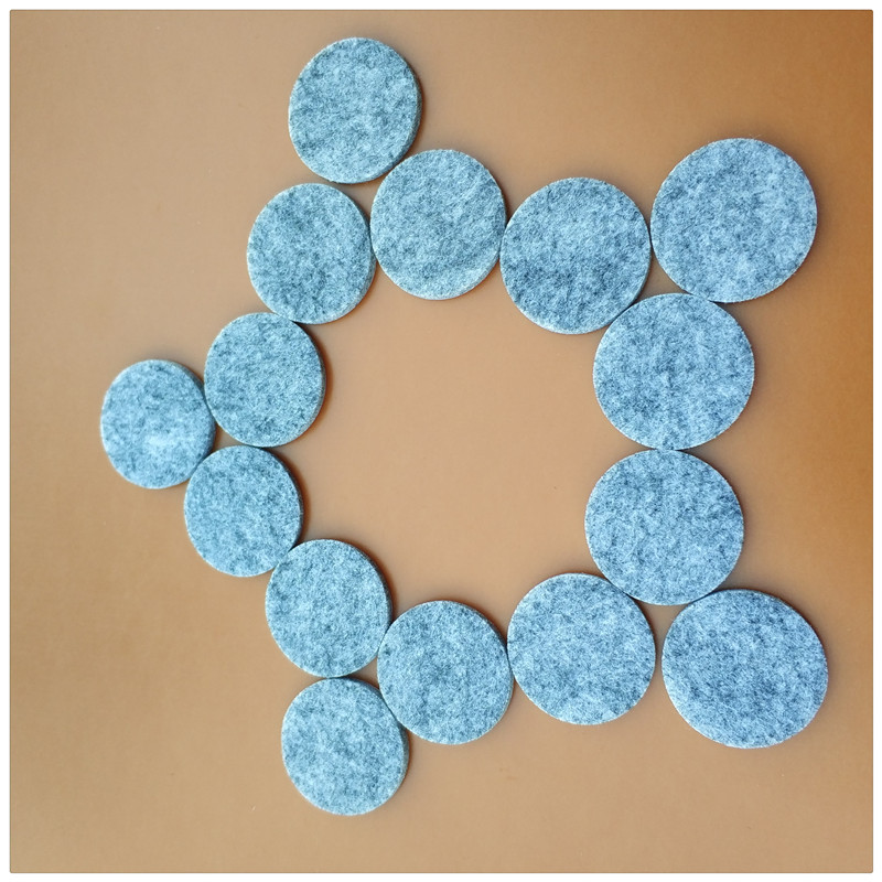 生产厂家 家具地板脚垫 彩色毛毡胶垫垫片 自粘仿木质毛毡垫批发