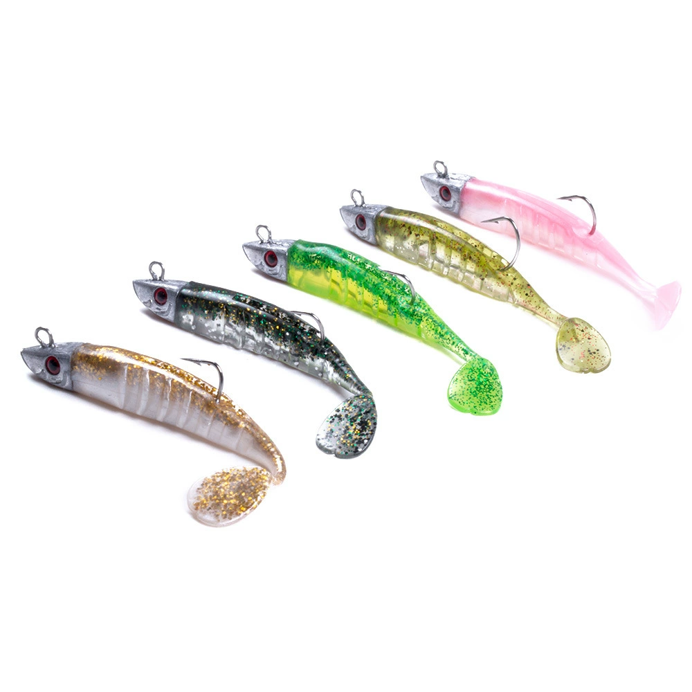Heng jia ice bait leader hook purse lead fish 9cm/11cm Luya bait far cast winter bait soft bait