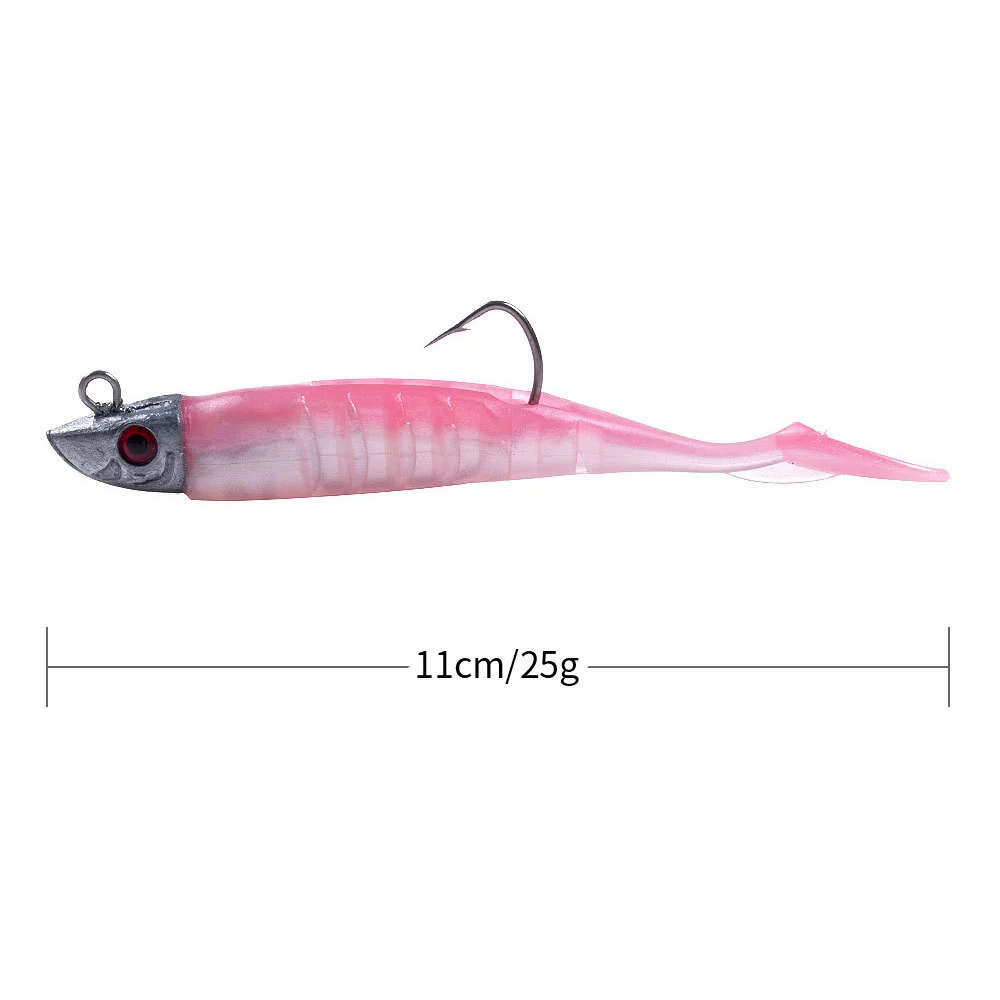 Heng jia ice bait leader hook purse lead fish 9cm/11cm Luya bait far cast winter bait soft bait