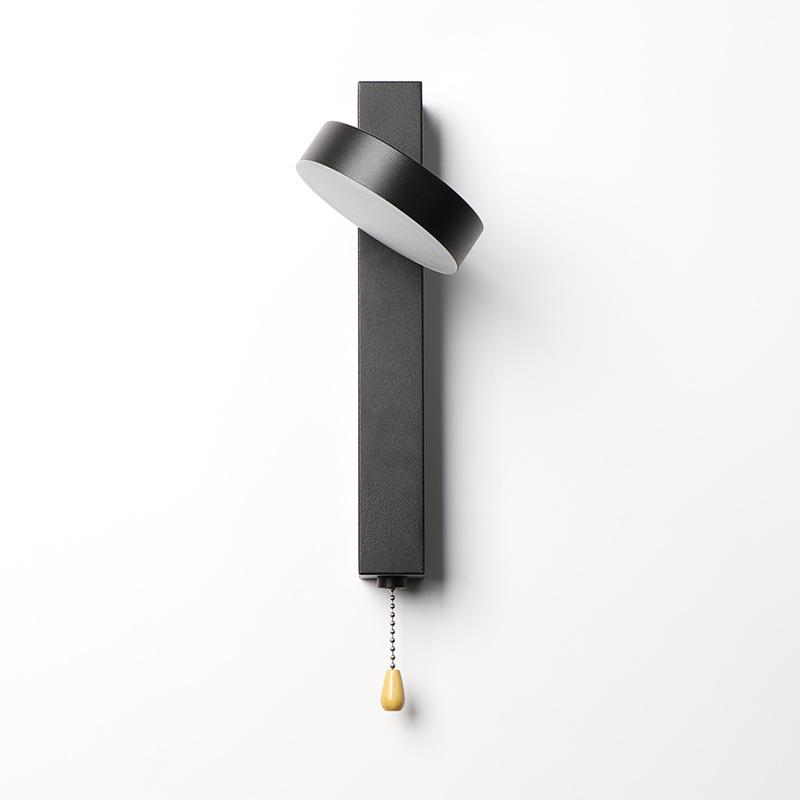 Lámpara de pared con interruptor 5W 12W lámpara de pared LED de cabecera de dormitorio interior 360 ° lámpara de iluminación de lectura de estudio giratoria