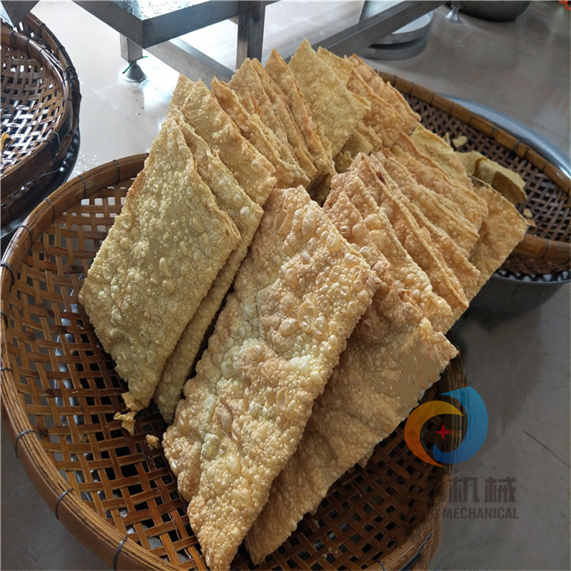 防夹生大片腐竹油炸机 连续式腐竹油炸机器 脆皮千张自动油炸机