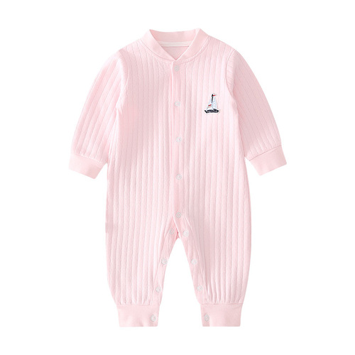 Select New Spring and Autumn Newborn Baby Bodysuit, Close-Fitting Home Clothes, Crawling Clothes, Baby Spring Outfit, Full Moon Suit Wholesale