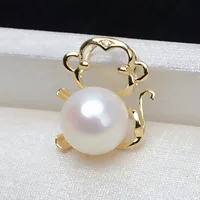 Аксессуары DIY AU750 золото Маленькая обезьяна кулон зодиак кулон G18K цепочка Кулон 7-8 жемчуг пустой держатель 2962