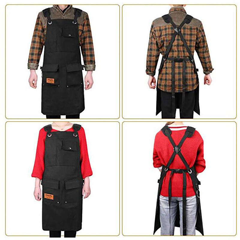 Canvas oil wax apron tool wide shoulder strap strap cross heavy-duty woodworking painter clay hydraulic practical work
