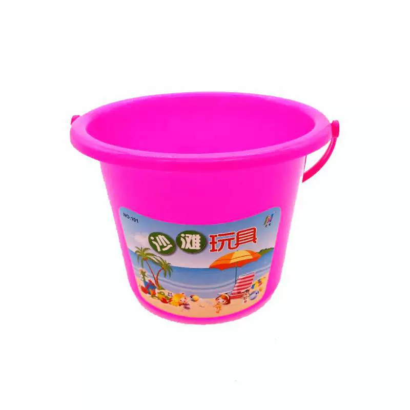Пластиковая детская игрушка для игры в воде, семейный пляжный круглый ведро, оптом