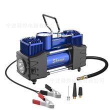 舜烨厂家供应车载双缸鱼夹线12V升级多功能便携式充气泵带工具箱