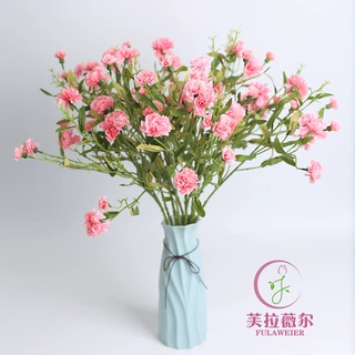 小石竹绢花康乃馨假花束酒店居家花摆装饰婚礼场景布置高仿真