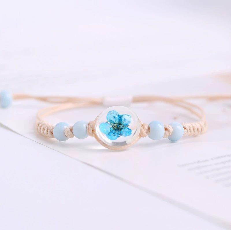 Fresh glass bracelet, sample, simple and elegant design, with gem