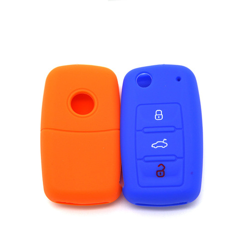 Suitable for Volkswagen Tiguan, Polo silicone key case, Golf 6 key cover, Skoda Rapid, Yeti, Roomster protective case