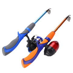 Wuhé 1.2m 1.4m Short Handle Ice Fishing Rod 2-Color Spinning Reel Frog Reel Casting Rod Fishing Gear Set