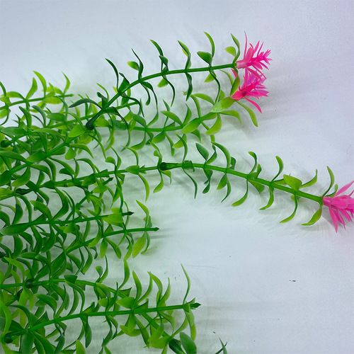 Aquarium Landscape Soft Simulation Seaweed Plastic Flexible Connector Grass Fish Tank Decoration Scene Seagrass Manufacturer Wholesale