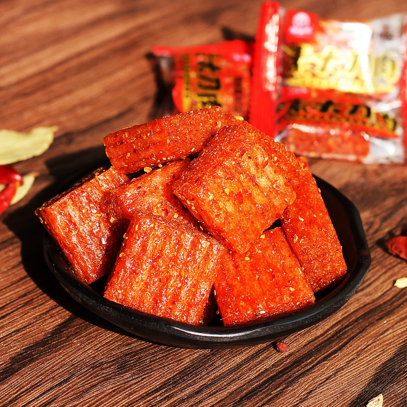 Vegetarian snack Vegetarian Knome 228 g, spicy shredded meat-style pieces (≈35 pcs per pack)