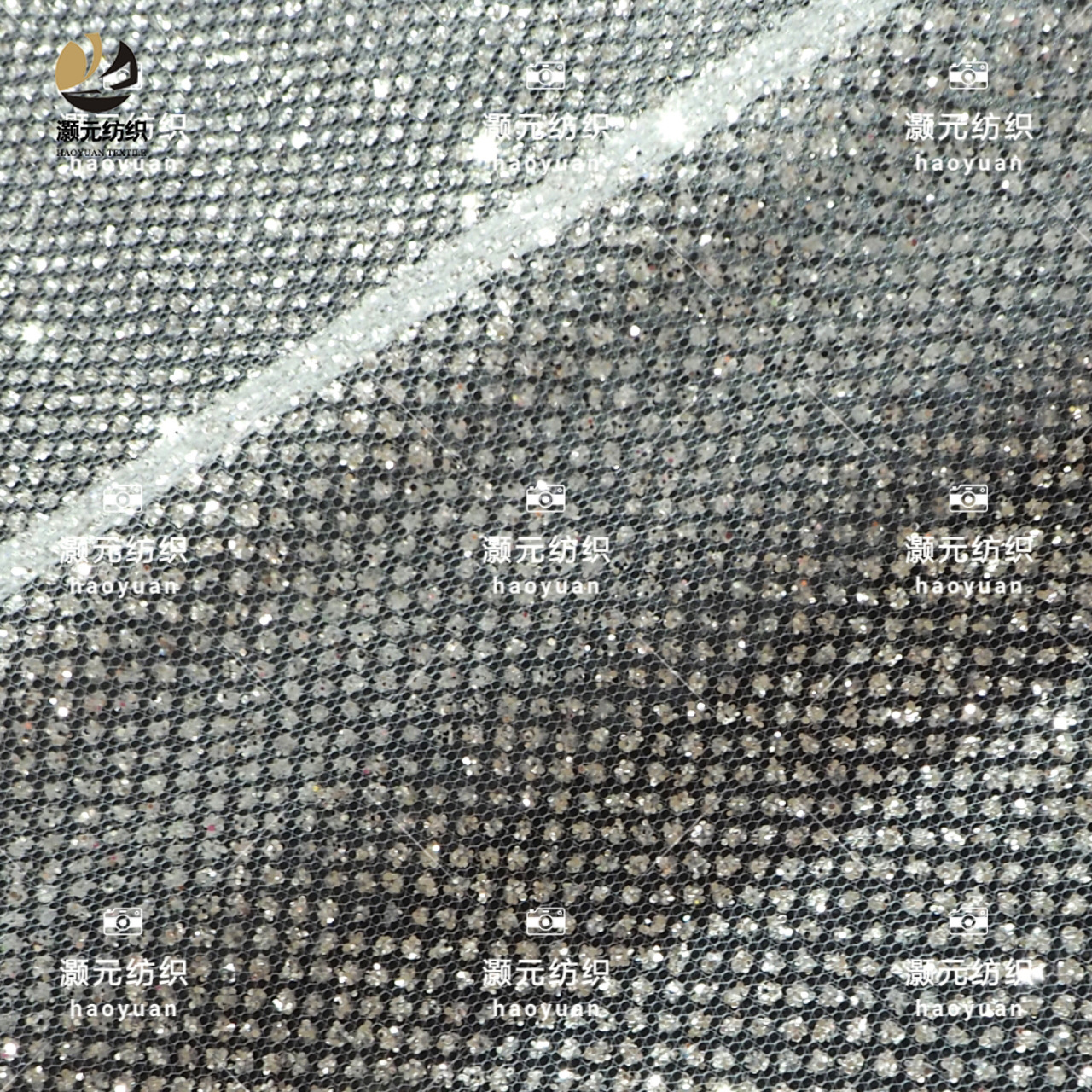 Inventario completo secreto láser de plata esterlina dorado sequinilla malla tela de vestido de boda tela de moda de mujer