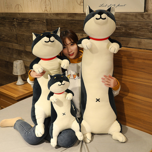 Anime cat lying down dog doll two-dimensional pillow peripheral long soft sleeping pillow one piece drop shipping
