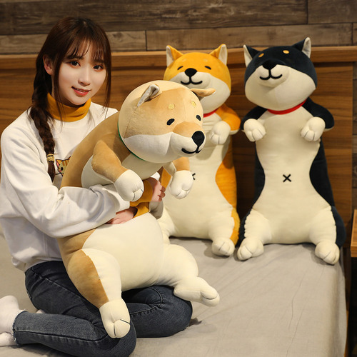 Anime cat lying down dog doll two-dimensional pillow peripheral long soft sleeping pillow one piece drop shipping