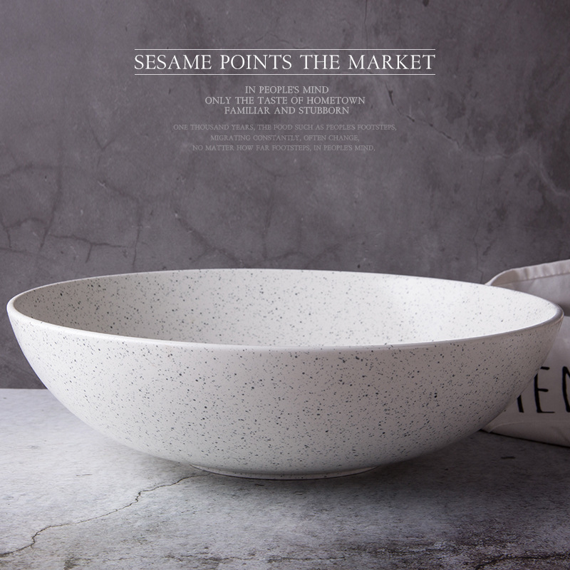 Cerámica Hotel redondo comer sopa de ramen grande tazón de mar