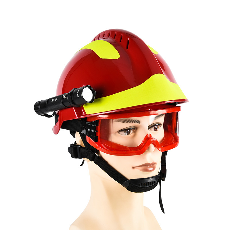 F2 fire rescue helmet rescue rescue helmet head protection fire equipment European -style helmet with goggles 5