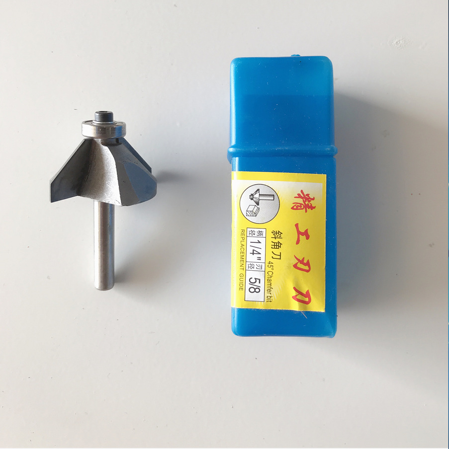 厂家直销45°斜角刀具45度倒角斜边刀木工电木铣修边机直角铣刀
