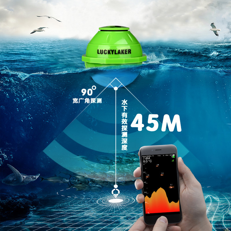 Leqi sonar buscador de peces teléfono móvil sonar inalámbrico HD buscador de peces equipo de pesca al por mayor