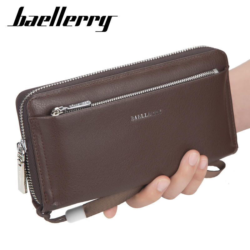 baellerry Men's Wallet New Fashion Wallet Business Clutch Long Large Capacity Mobile Phone Bag for Men