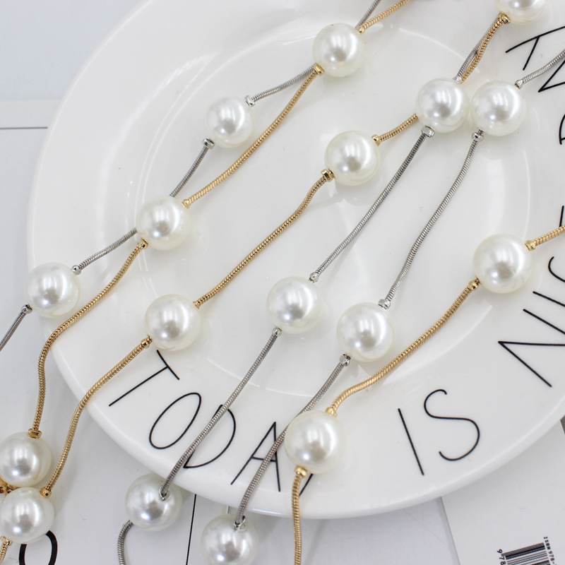 Corea del Sur moda simple vestido perla cintura cadena gancho decorativo delgada falda colgante sexy de las mujeres con entrega de una sola pieza