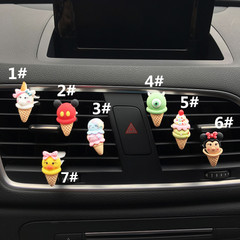 Personalized Ice Cream Cone Air Vent Car Decor Clip Car Air Outlet Cartoon Cute AC Vent Clip Car Accessory