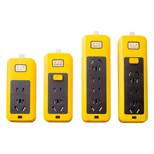 Manufacturer wholesales one-piece molded socket, pressure-resistant and wear-resistant power strip, high-power rubber-coated power strip socket