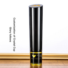 一覽水晶獎杯水晶公司慶典禮品 黑色水晶柱子 年會頒獎紀念品獎杯
