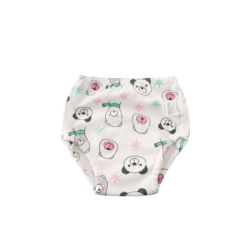 Children's Gauze Training Pants, Cotton with TPU Waterproof Layer, Sizes 80–120
