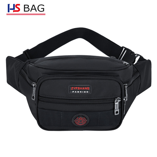 Wholesale Fashion Waist Bag Korean Style Large Capacity Multi-layer Sports Waist Bag Waterproof Oxford Cloth Outdoor Leisure Cycling Waist Bag