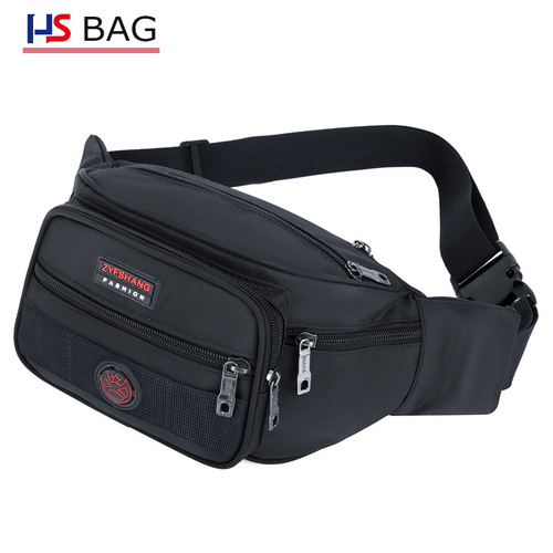 Wholesale Fashion Waist Bag Korean Style Large Capacity Multi-layer Sports Waist Bag Waterproof Oxford Cloth Outdoor Leisure Cycling Waist Bag