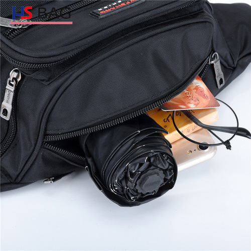 Wholesale Fashion Waist Bag Korean Style Large Capacity Multi-layer Sports Waist Bag Waterproof Oxford Cloth Outdoor Leisure Cycling Waist Bag