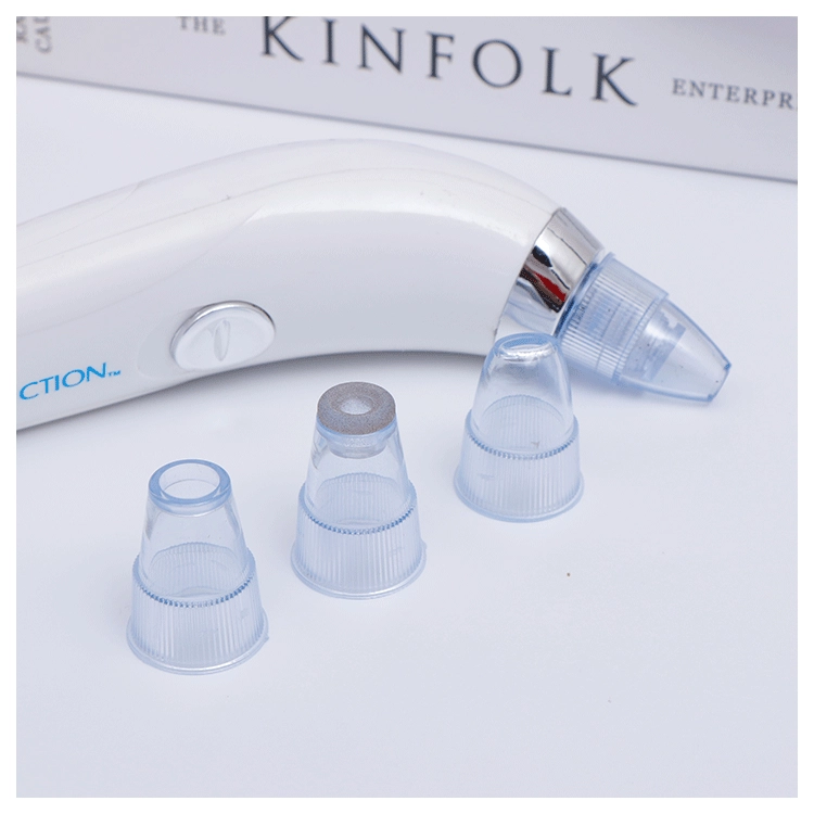 Blackhead Remover Suction Device, electric pore cleaner ABS with 3 heads, battery-powered