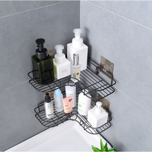Bathroom -free punching corner standing rack with iron storage rack kitchen rack kitchen rack sanitary packet rack