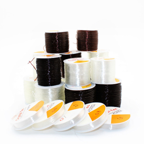 Round transparent fish silk elastic cord 100 meters colorful crystal cord DIY beaded elastic cord jewelry accessories