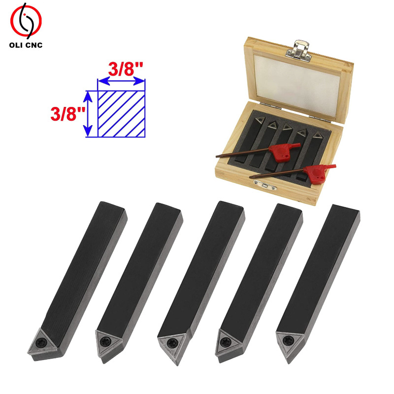 3/8车刀套装5pcs 机夹车刀套装3/8 1/4 1/2 Turning Cut 跨境供应