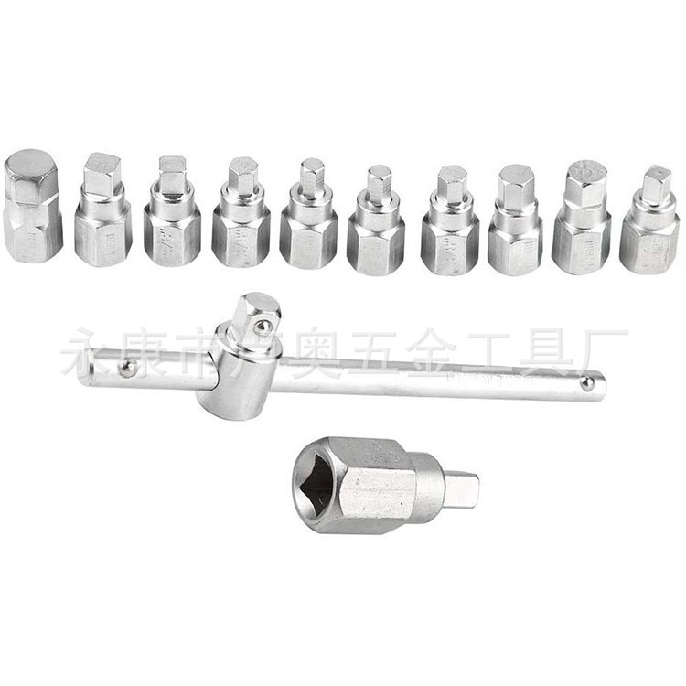 12-piezas de aceite de tornillo llave tornillo zócalo de cuatro esquinas hexagonal de drenaje de aceite llave de aceite inferior desmontaje del tornillo