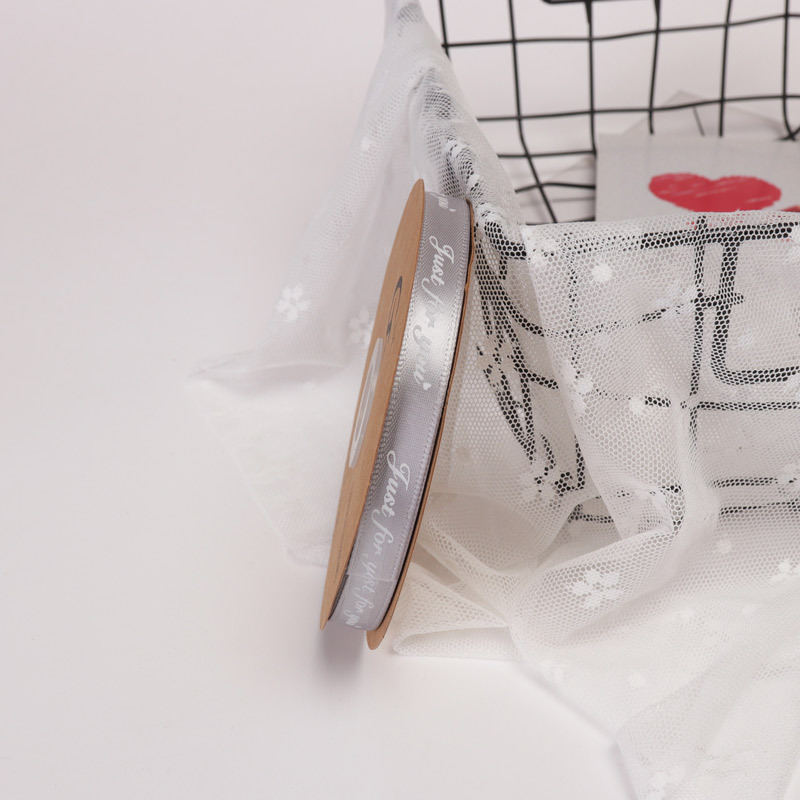 1cm impreso cinta inglesa arco de impresión en relieve cinta flor regalo material de embalaje al por mayor