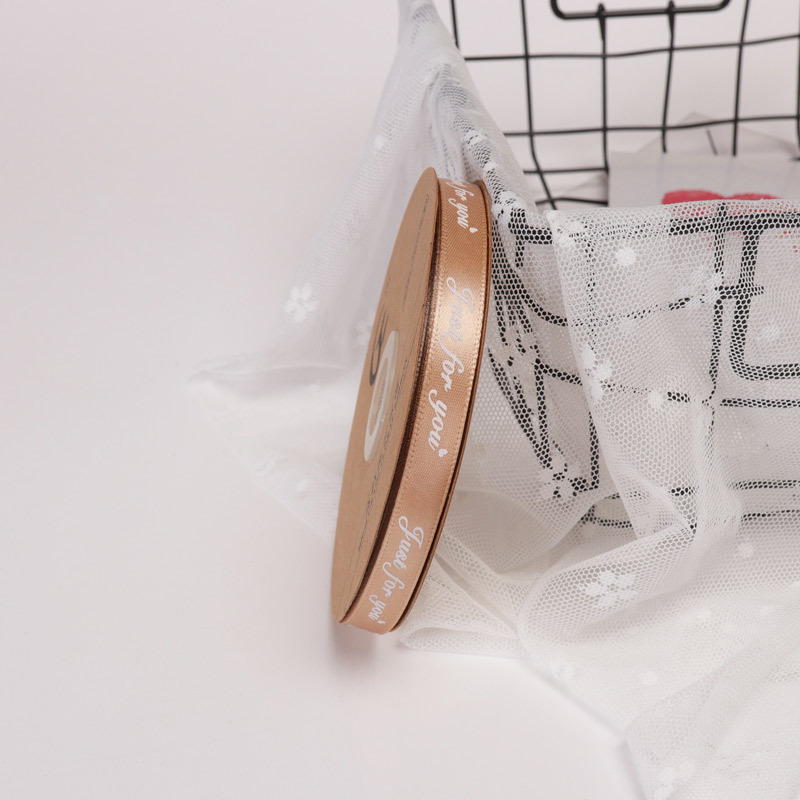 1cm impreso cinta inglesa arco de impresión en relieve cinta flor regalo material de embalaje al por mayor